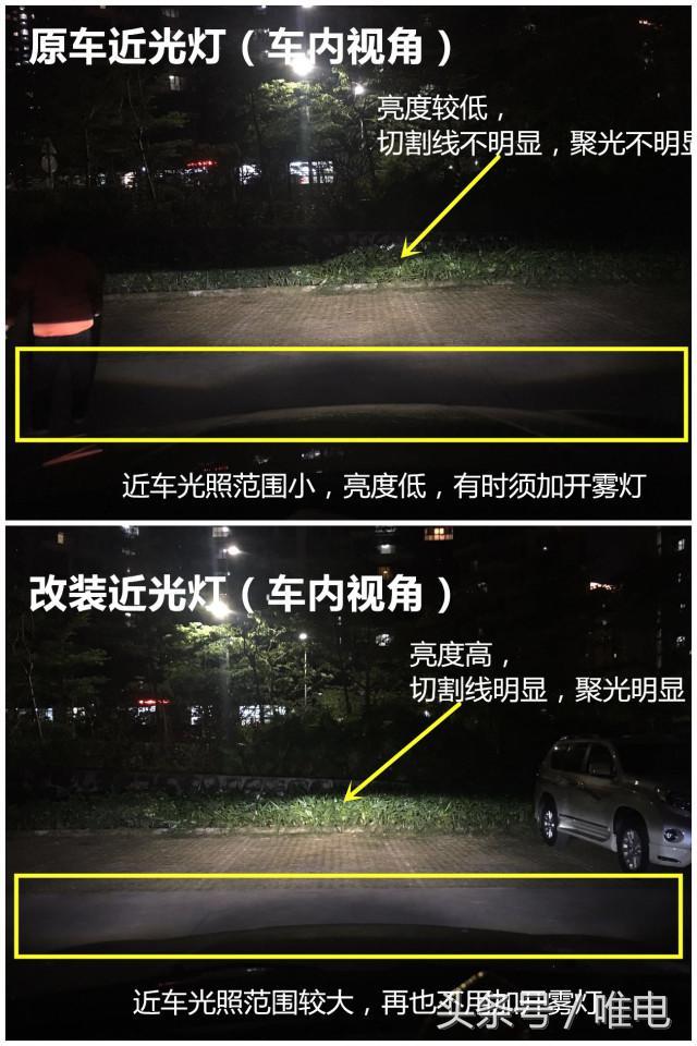 比亚迪唐大灯改海拉5透镜详细对比：亮度提高，铺光范围明显变大