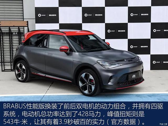 smart精灵#1 BRABUS性能版：不到4秒破百的小型SUV,还自带V6声浪