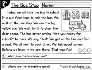 公共汽车站的英语(英语原版文章：The Bus Stop)