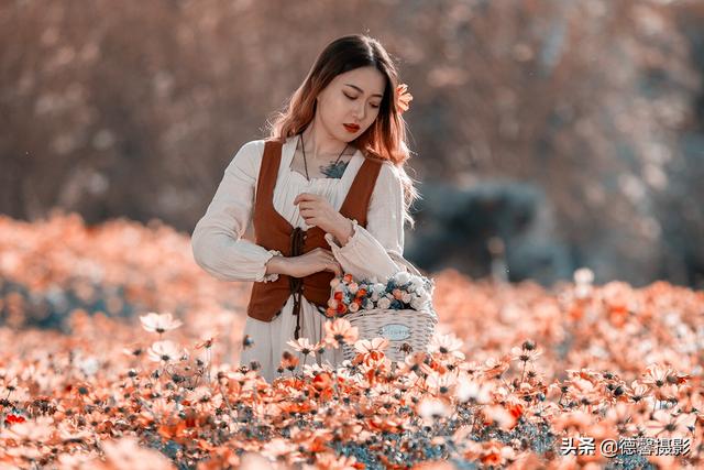 暮秋环境人像外拍（花海美女2）