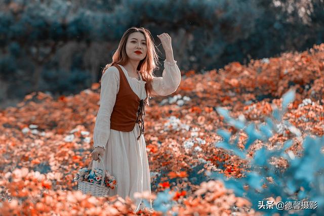 暮秋环境人像外拍（花海美女2）